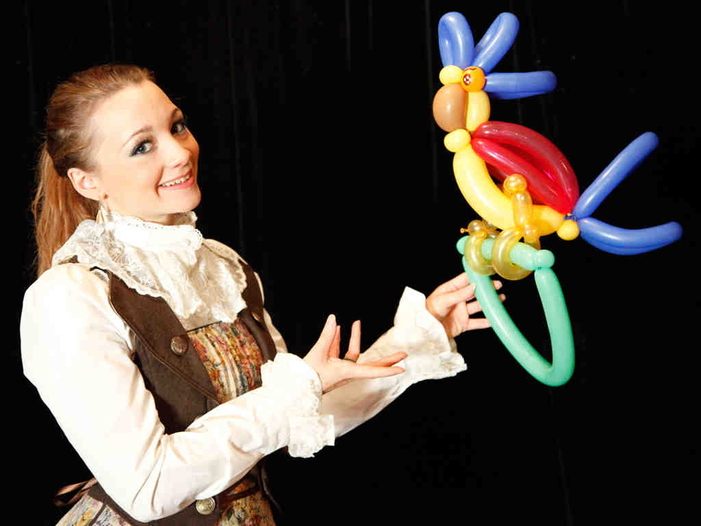 sculpteur, sur, ballon